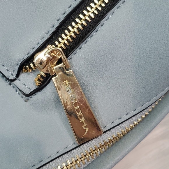 Big Buddha Womens Light Blue Metallic Pouch Backpack main image 7